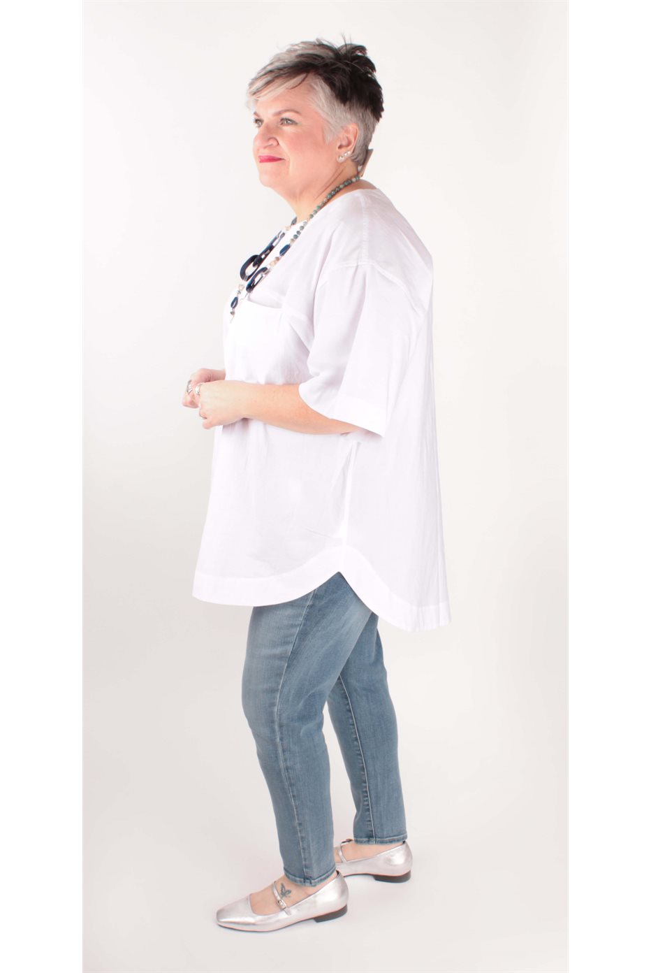 Haut Blanc Mat Fashion
